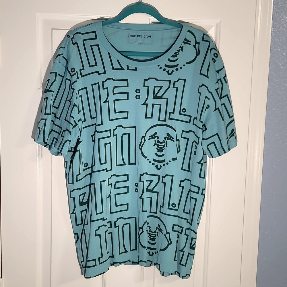 True Religion XL T-Shirt "Buddha All Over"